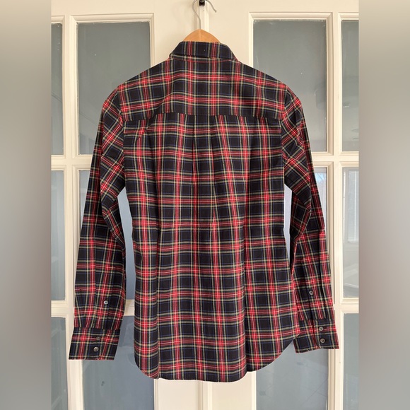 Plaid Oxford shirt in Thomas Mason cotton flannel - GIFTABLE - Picture 5 of 10